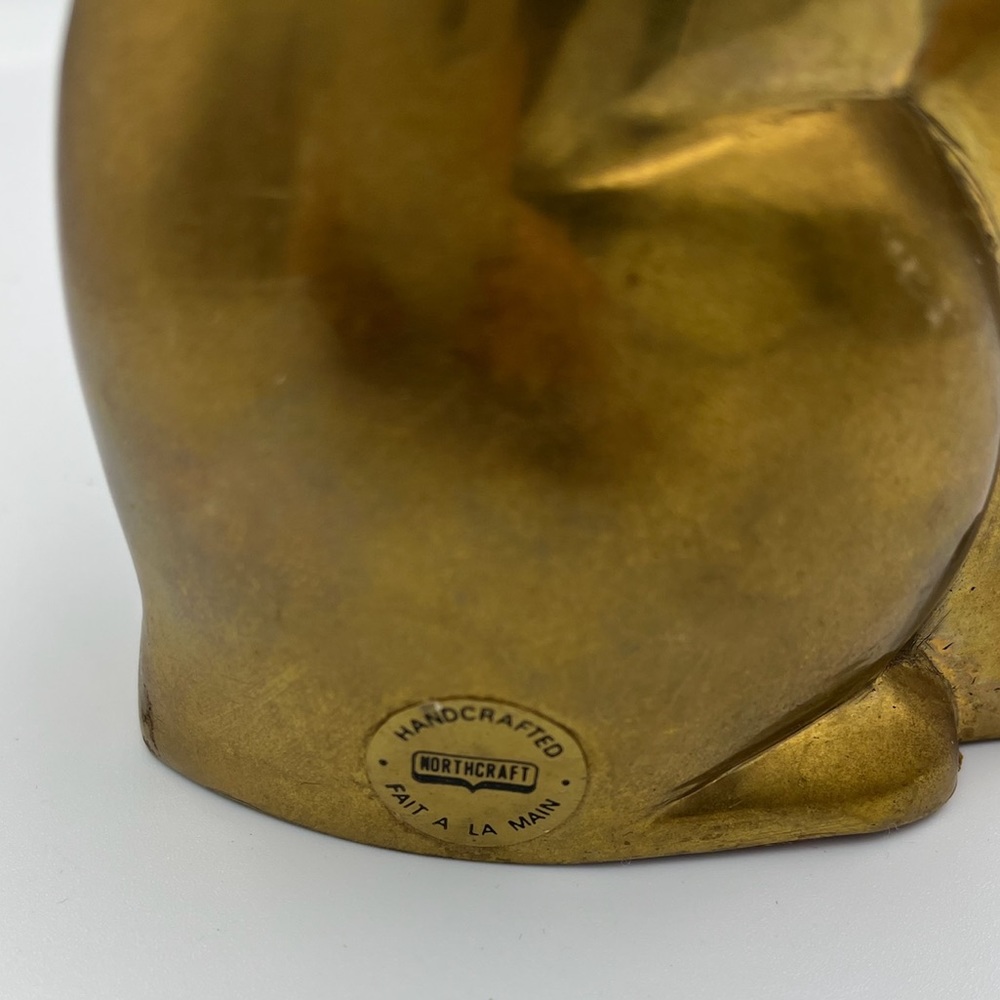 🐈  SOLD 🐈 Beautiful Brass Cat Statue - Picture 2 of 3